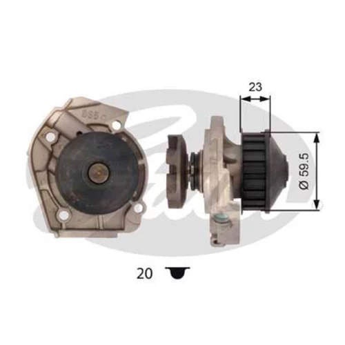 Vodné čerpadlo, chladenie motora GATES WP0010