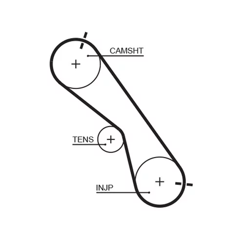 Sada ozubeného remeňa K025560XS /GATES/ - obr. 1