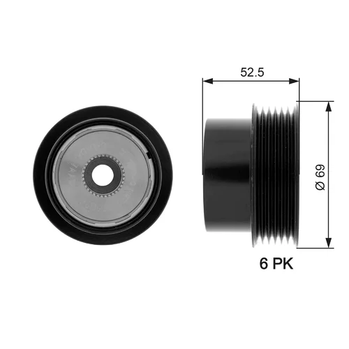 Voľnobežka alternátora GATES OAP7101