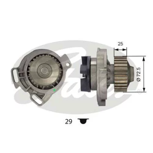 Vodné čerpadlo, chladenie motora GATES WP0024