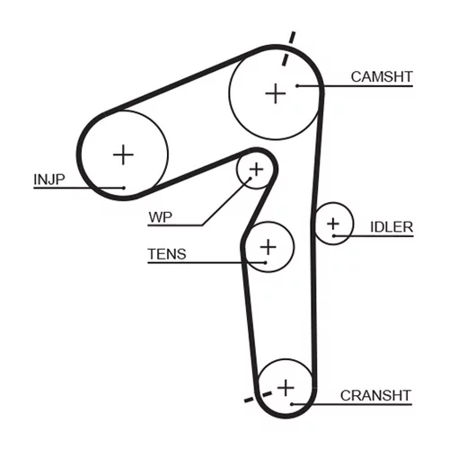 Sada ozubeného remeňa K055500XS /GATES/ - obr. 1