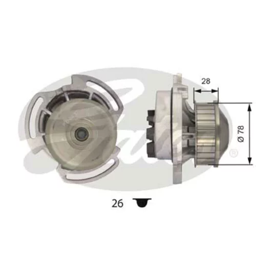 Vodné čerpadlo, chladenie motora GATES WP0060