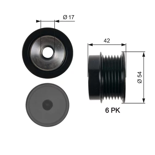 Voľnobežka alternátora GATES OAP7035