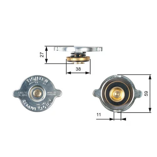 Uzáver chladiča GATES RC116