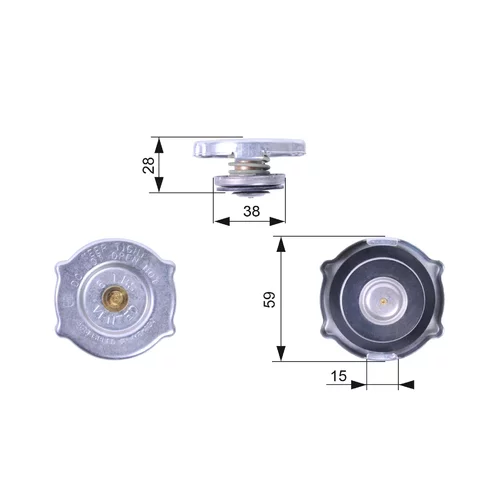 Uzáver chladiča GATES RC135