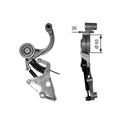 Napinák rebrovaného klinového remeňa T38404 /GATES/