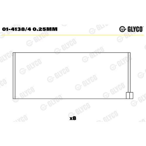 Ojničné ložisko GLYCO 01-4138/4 0.25mm