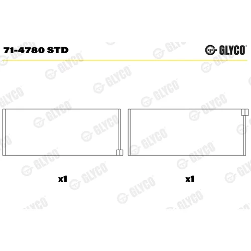 Ojničné ložisko GLYCO 71-4780 STD