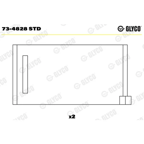 Ložisko vačkového hriadeľa GLYCO 73-4828 STD