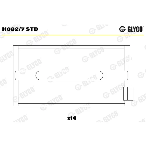 Ložisko kľukového hriadeľa GLYCO H082/7 STD