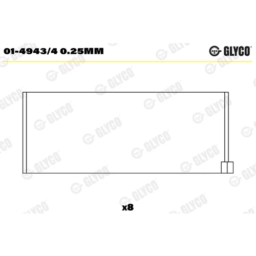 Ojničné ložisko GLYCO 01-4943/4 0.25MM