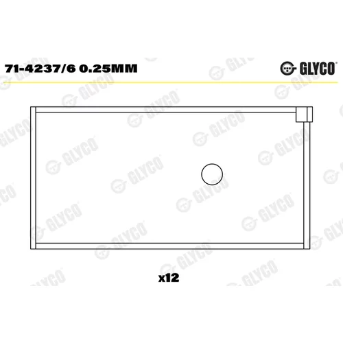 Ojničné ložisko GLYCO 71-4237/6 0.25mm