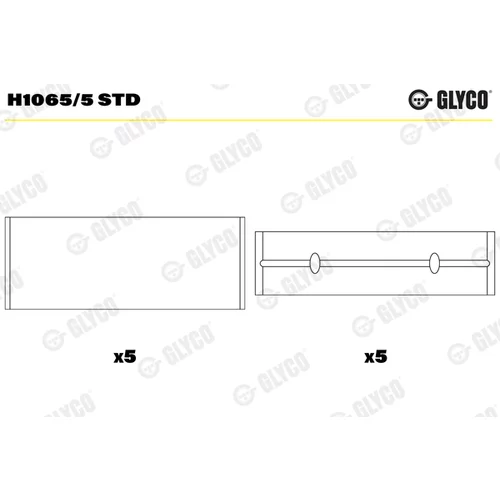 Ložisko kľukového hriadeľa GLYCO H1065/5 STD