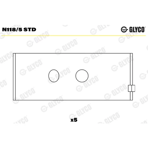 Ložisko vačkového hriadeľa GLYCO N118/5 STD