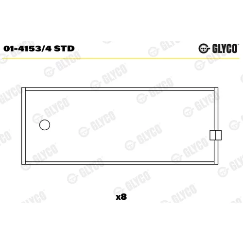 Ojničné ložisko GLYCO 01-4153/4 STD