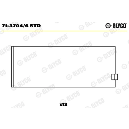 Ojničné ložisko 71-3704/6 STD /GLYCO/