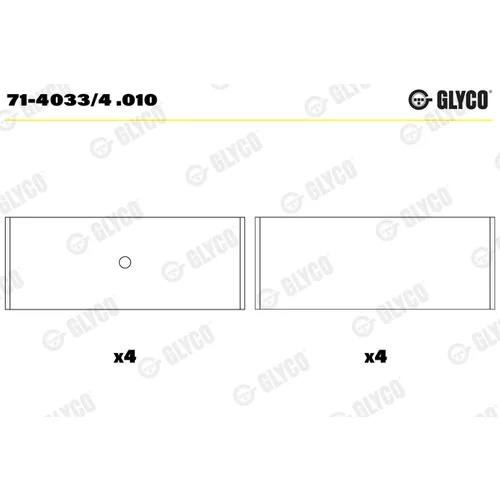 Ojničné ložisko GLYCO 71-4033/4 .010