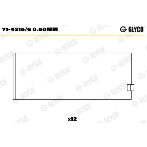 Ojničné ložisko GLYCO 71-4215/6 0.50mm