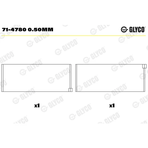 Ojničné ložisko GLYCO 71-4780 0.50MM