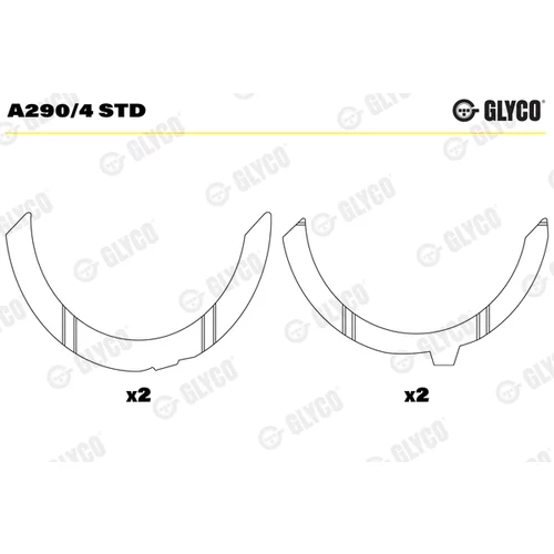 Vymedzovacia podložka pre kľukový hriadeľ A290/4 STD /GLYCO/
