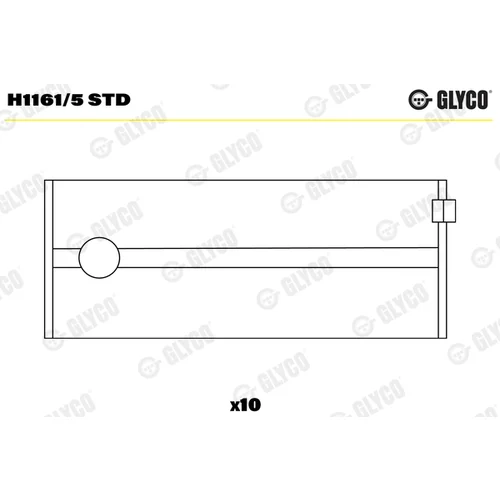 Ložisko kľukového hriadeľa GLYCO H1161/5 STD