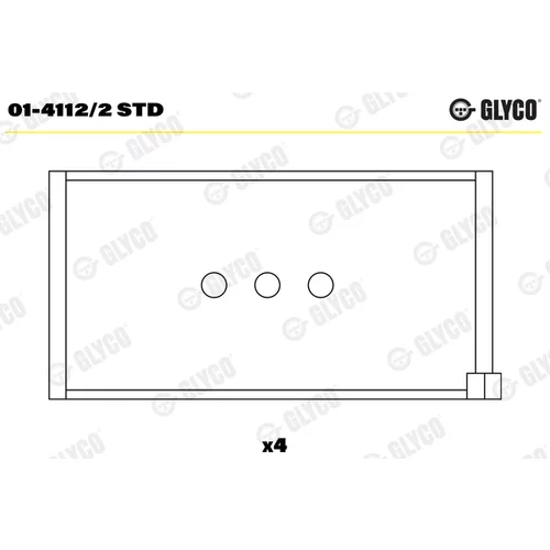 Ojničné ložisko 01-4112/2 STD /GLYCO/