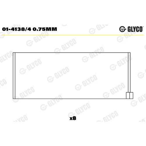 Ojničné ložisko GLYCO 01-4138/4 0.75mm