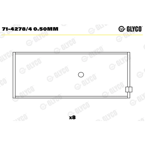 Ojničné ložisko GLYCO 71-4278/4 0.50mm