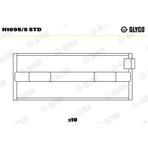 Ložisko kľukového hriadeľa GLYCO H1095/5 STD