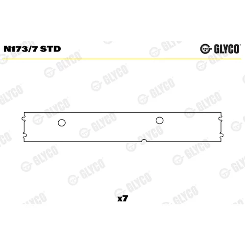 Ložisko vačkového hriadeľa GLYCO N173/7 STD