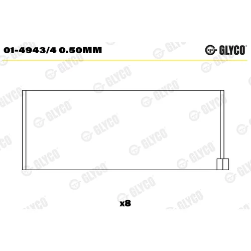 Ojničné ložisko GLYCO 01-4943/4 0.50MM