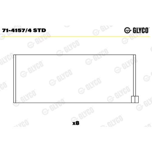 Ojničné ložisko GLYCO 71-4157/4 STD