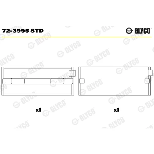 Ložisko kľukového hriadeľa GLYCO 72-3995 STD