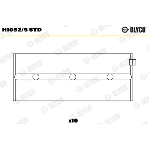 Ložisko kľukového hriadeľa GLYCO H1052/5 STD