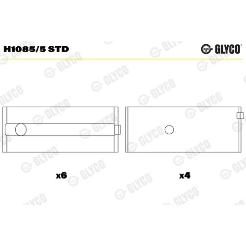 Ložisko kľukového hriadeľa GLYCO H1085/5 STD