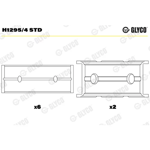 Ložisko kľukového hriadeľa GLYCO H1295/4 STD