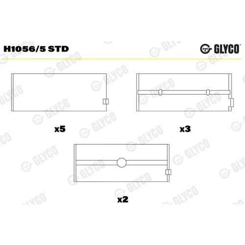 Ložisko kľukového hriadeľa GLYCO H1056/5 STD