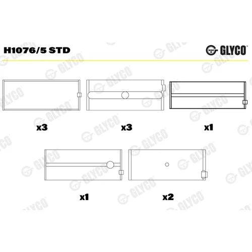 Ložisko kľukového hriadeľa GLYCO H1076/5 STD