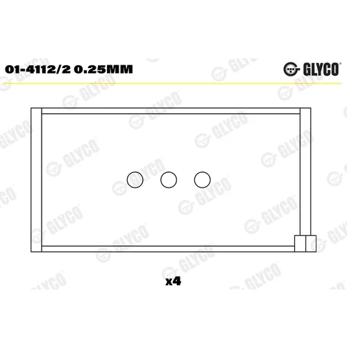 Ojničné ložisko 01-4112/2 0.25mm /GLYCO/