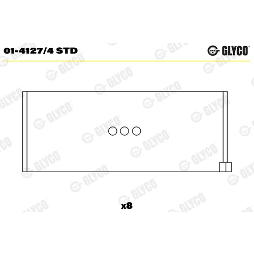 Ojničné ložisko GLYCO 01-4127/4 STD
