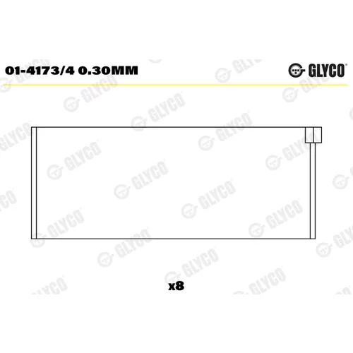 Ojničné ložisko GLYCO 01-4173/4 0.30mm