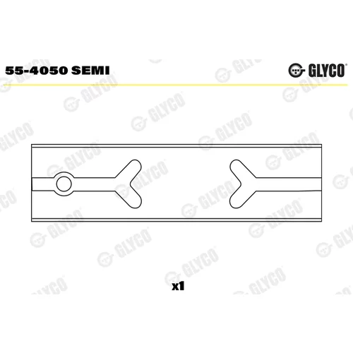 Ložiskové puzdro ojnice GLYCO 55-4050 SEMI