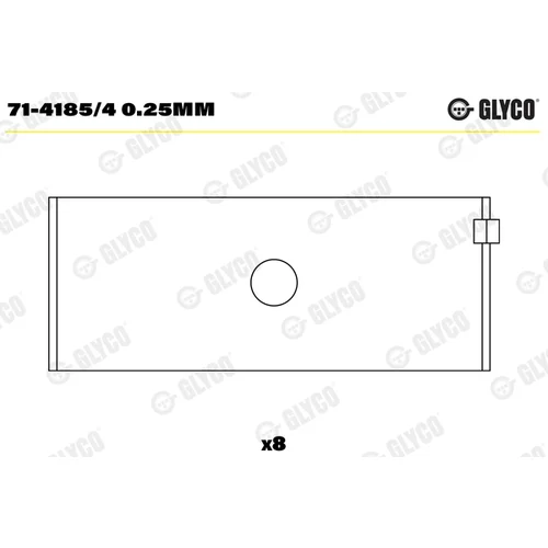 Ojničné ložisko GLYCO 71-4185/4 0.25mm