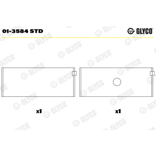 Ojničné ložisko GLYCO 01-3584 STD