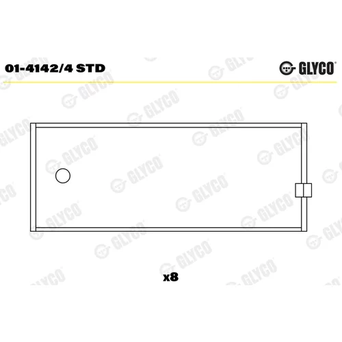 Ojničné ložisko GLYCO 01-4142/4 STD