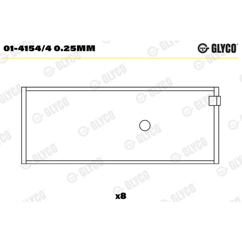 Ojničné ložisko GLYCO 01-4154/4 0.25mm