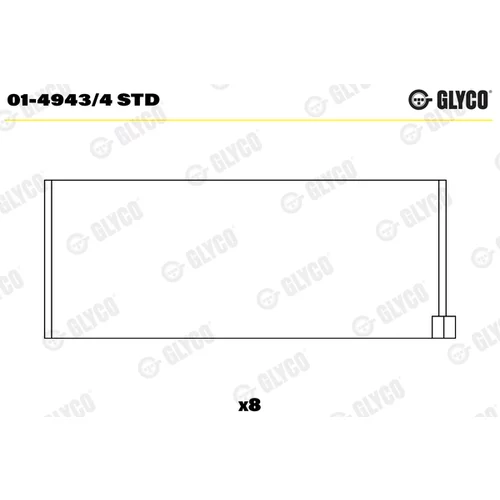 Ojničné ložisko GLYCO 01-4943/4 STD