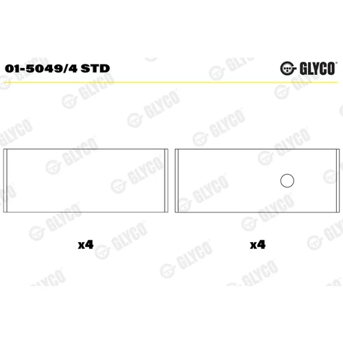 Ojničné ložisko GLYCO 01-5049/4 STD