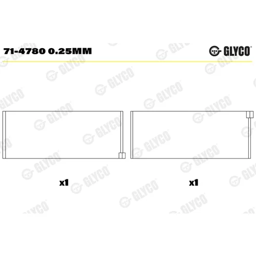 Ojničné ložisko GLYCO 71-4780 0.25MM