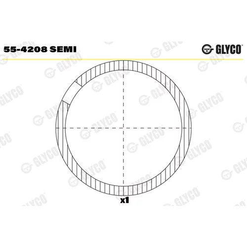 Ložiskové puzdro ojnice GLYCO 55-4208 SEMI
